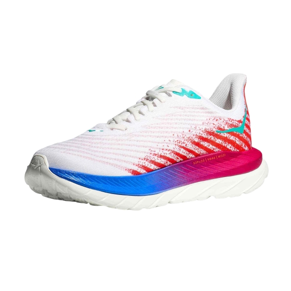 Hoka Mach 5 Wide - White/Flame