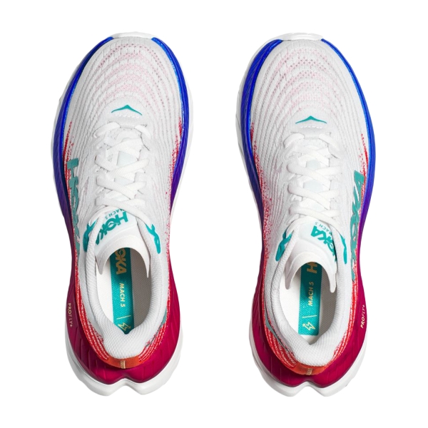 Hoka Mach 5 Wide - White/Flame