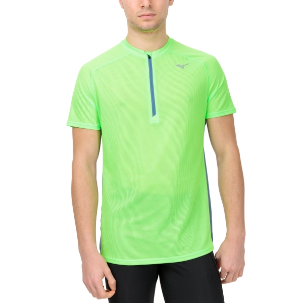Men's Running T-Shirt Mizuno Dryaeroflow Pro TShirt  Light Green J2GAA05533