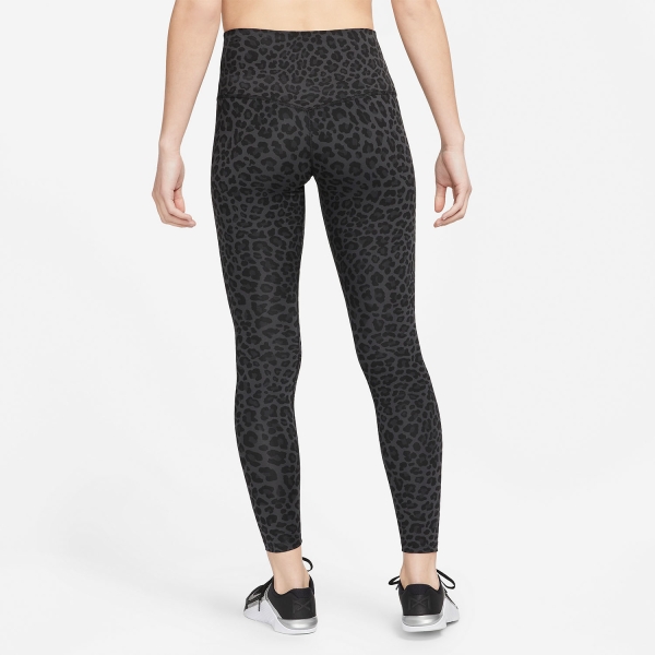 Nike One Leopard Tights - Dark Smoke Grey/White