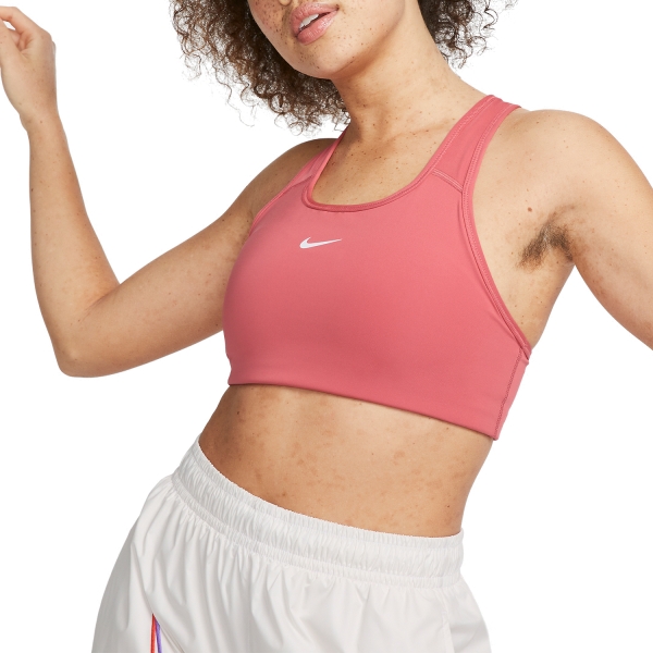 Women's Sports Bra Nike Swoosh Sports Bra  Adobe/White BV3636655