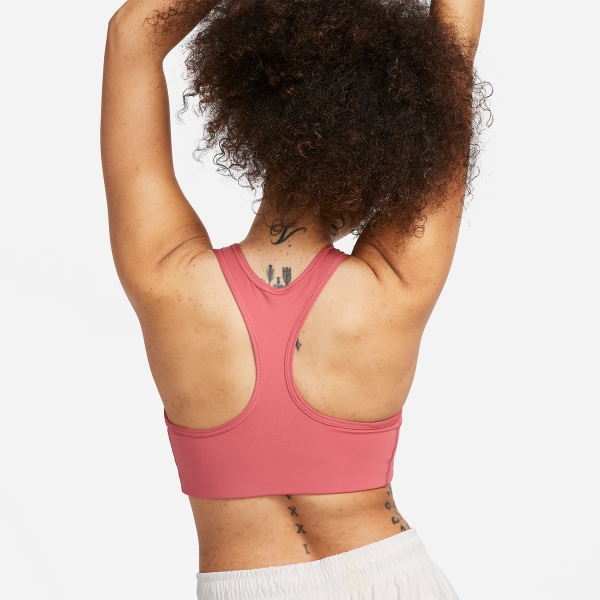 Nike Swoosh Sports Bra - Adobe/White