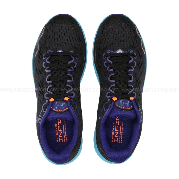 Under Armour HOVR Infinite 4 - Black/Blue Surf/Orange Blast