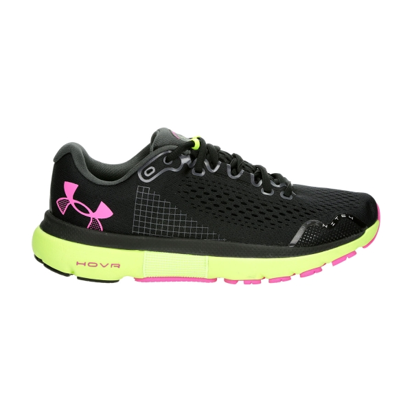 Men's Neutral Running Shoes Under Armour HOVR Infinite 4  Black/Lime Surge/Rebel Pink 30248970006