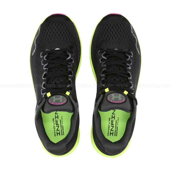 Under Armour HOVR Infinite 4 - Black/Lime Surge/Rebel Pink