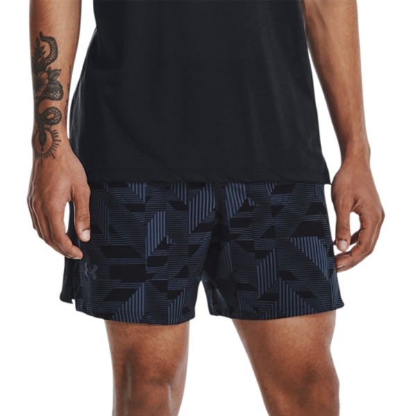 Men's Running Shorts Under Armour Under Armour Launch Elite Graphic 5in Shorts  Black/Downpour Gray  Black/Downpour Gray 