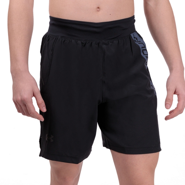 Men's Running Shorts Under Armour Launch Elite Graphic 7in Shorts  Black/Reflective 13770030001