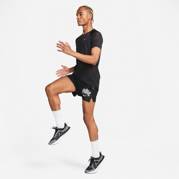 Nike Dri-FIT ADV Division TechKnit T-Shirt - Black/Reflective Black