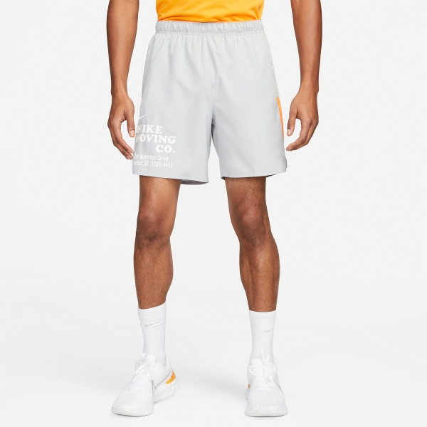Nike Dri-FIT Challenger 7in Shorts - Light Smoke Grey/Summit White
