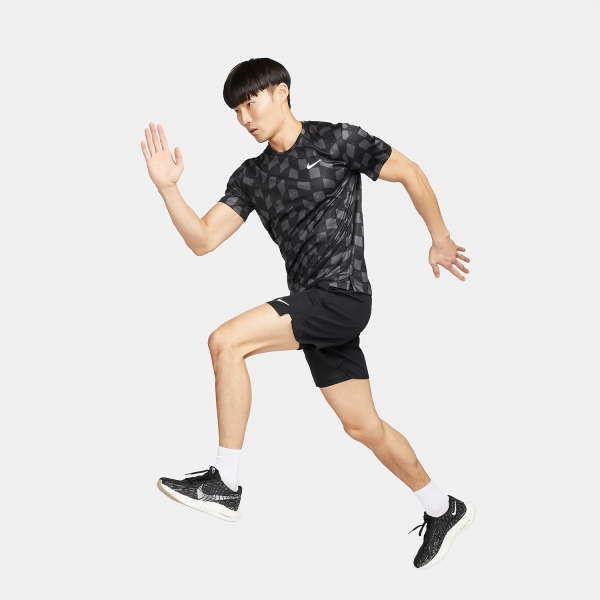 Nike Dri-FIT Division Miler Graphic T-Shirt - Anthracite/Reflective Silver