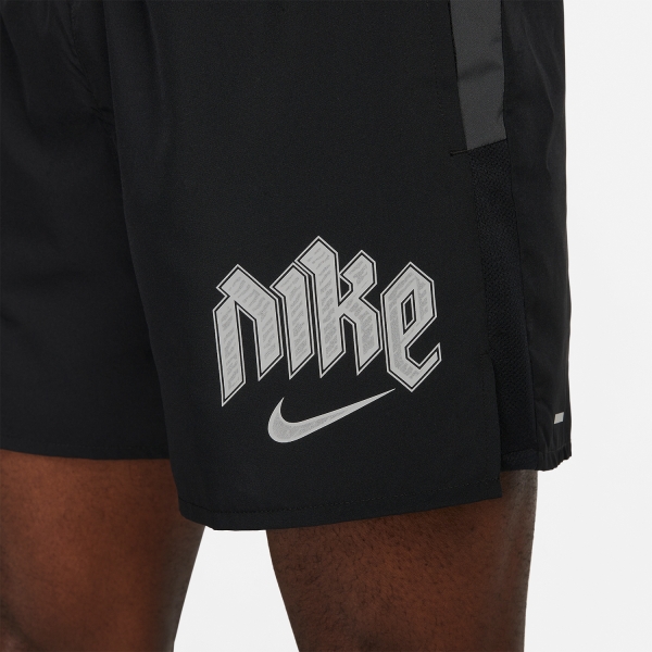 Nike Dri-FIT Run Division Challenger 5in Shorts - Black/Anthracite/Reflective Silver