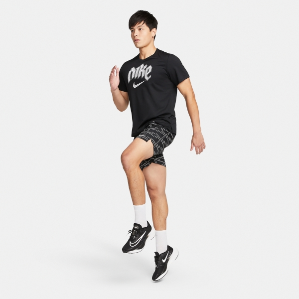 Nike Dri-FIT Run Division Miler T-Shirt - Black/Reflective Silver