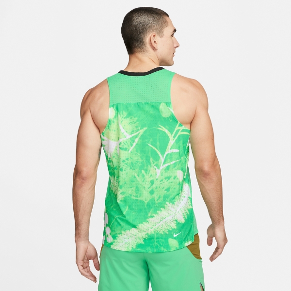 Nike Trail Solar Chase Top - Spring Green/White