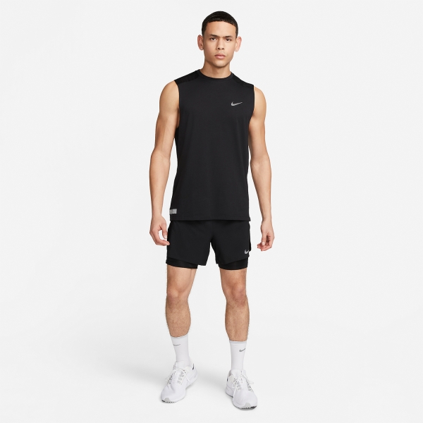 Nike Dri-FIT Division Stride 8in Pantaloncini - Black/Reflective Silver