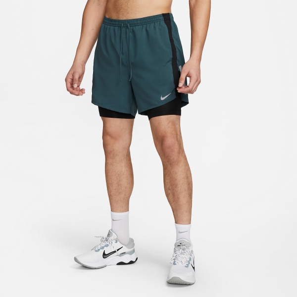 Nike Dri-FIT Division Stride 8in Shorts - Faded Spruce/Black/Reflective Silver