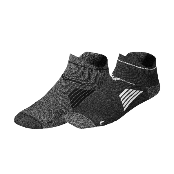 Running Socks Mizuno Active x 2 Socks  Black/Grey J2GX1055Z09