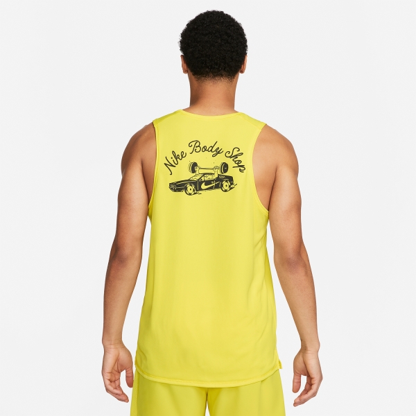 Nike Dri-FIT Miler Canotta - Opti Yellow/Black