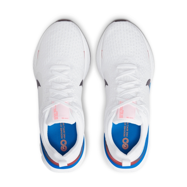 Nike React Infinity Run Flyknit 3 - White/Black/Photo Blue/University Red