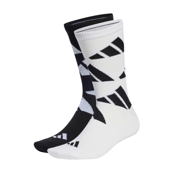 Running Socks adidas AEROREADY Logo Brand Love x 2 Socks  White/Black HT3462