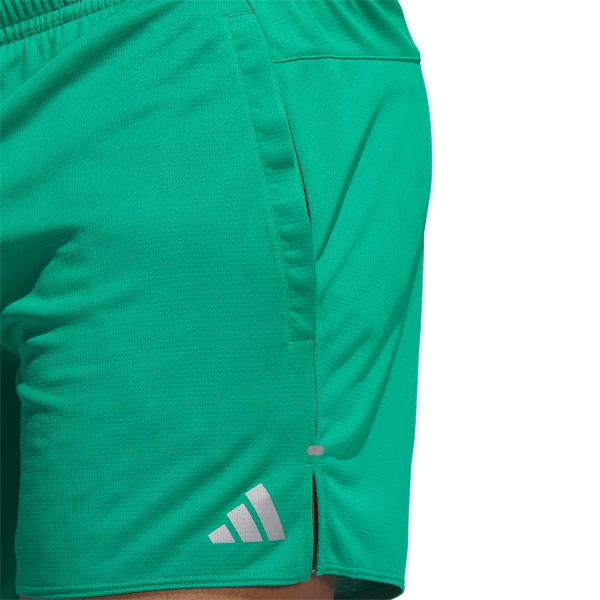 adidas Run Icons 3 Bar 5in Shorts - Court Green