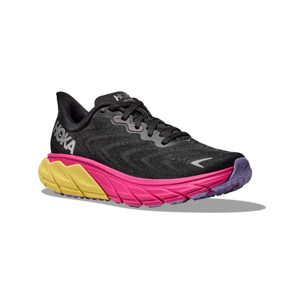 Hoka Arahi 6 - Black/Pink Yarrow