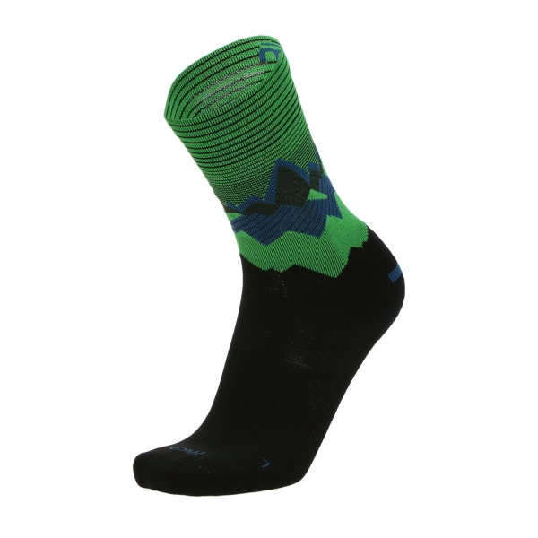Running Socks Mico Mico Performance Extra Dry Light Weight Socks  Nero/Verde Fluo  Nero/Verde Fluo 