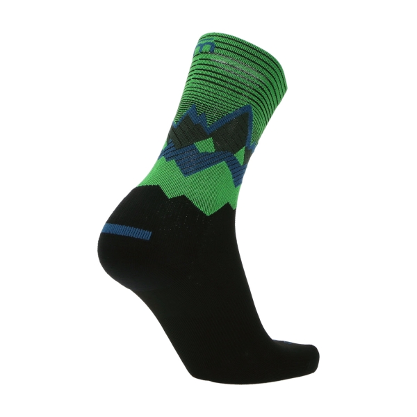 Mico Performance Extra Dry Light Weight Socks - Nero/Verde Fluo