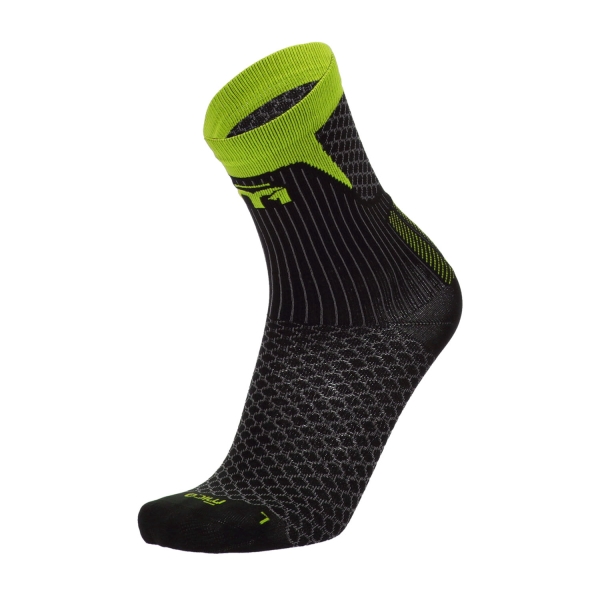 Running Socks Mico Performance Light Weight Socks  Nero/Giallo Fluo CA 0106 160