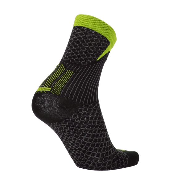 Mico Performance Light Weight Socks - Nero/Giallo Fluo