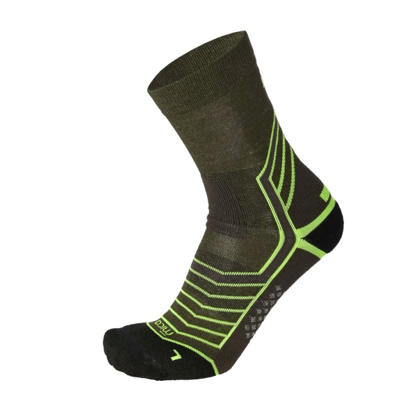 Running Socks Mico XStatic Odor Zero Socks  Antracite/Giallo Fluo CA 1541 605