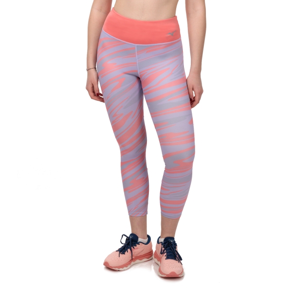 Pantalon y Tights Running Mujer Mizuno 7/8 Printed Tights  Pastel Lilac J2GBA20469