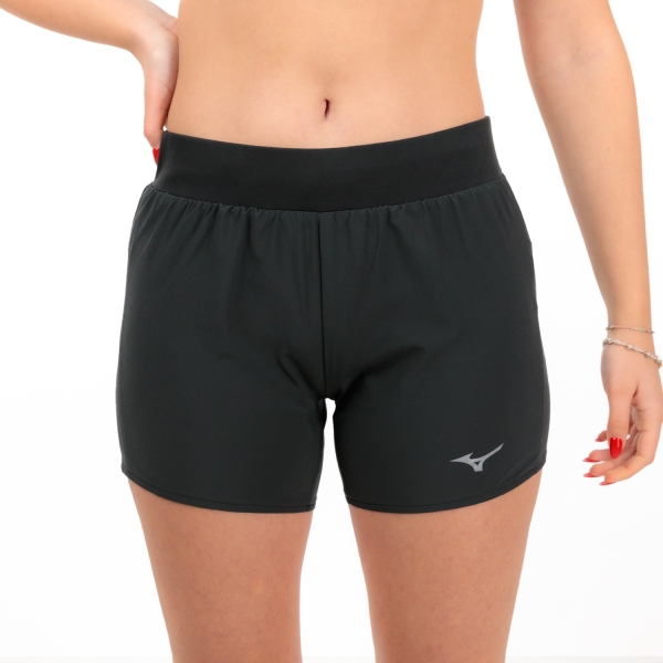 Women's Running Shorts Mizuno Mizuno Alpha 4.5in Shorts  Black  Black 