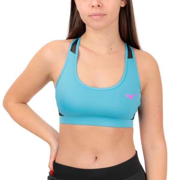 Women's Sports Bra Mizuno Alpha Sports Bra  Maui Blue J2GAA21329