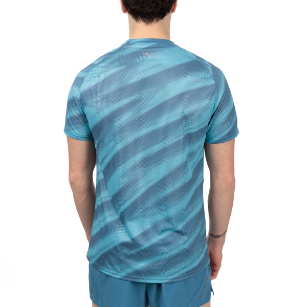 Mizuno Dryaeroflow Graphic Print T-Shirt - Blue Ashes