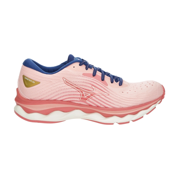 Women's Neutral Running Shoes Mizuno Wave Sky 6  Peach Bud/Vaporous Gray/Estate Blue J1GD220273