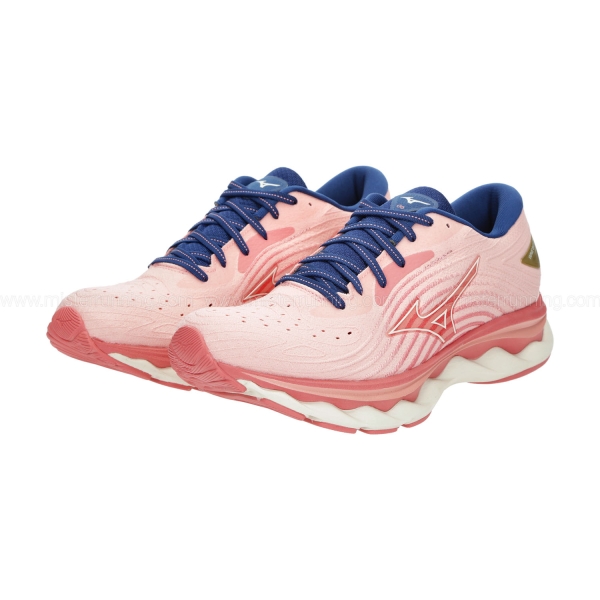 Mizuno Wave Sky 6 - Peach Bud/Vaporous Gray/Estate Bluev
