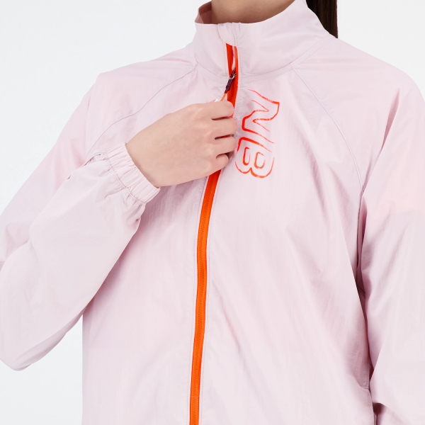 New Balance Printed Impact Jacket - Stone Pink