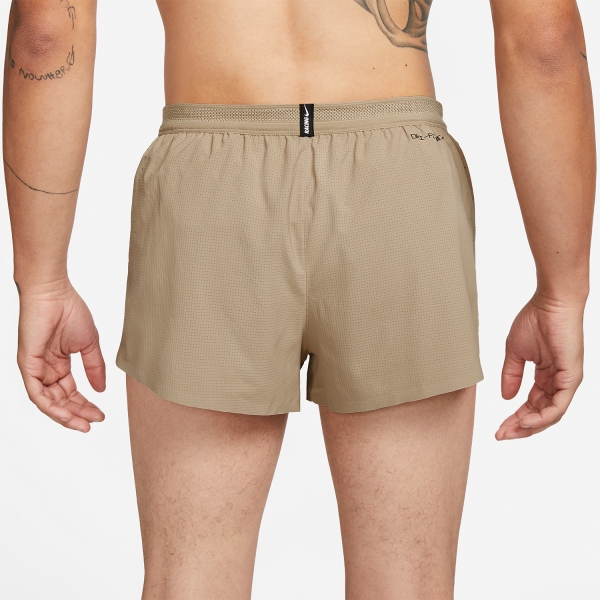 Nike Aeroswift 2in Shorts - Khaki/Laser Orange