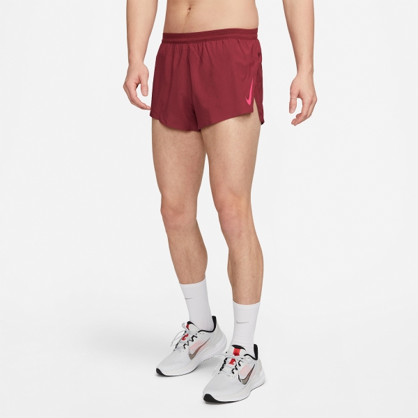 Nike Aeroswift 2in Shorts - Team Red/Hyper Pink