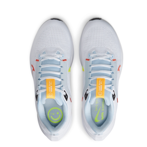 Nike Air Zoom Pegasus 40 - White/Picante Red/Blue Tint/Laser Orange