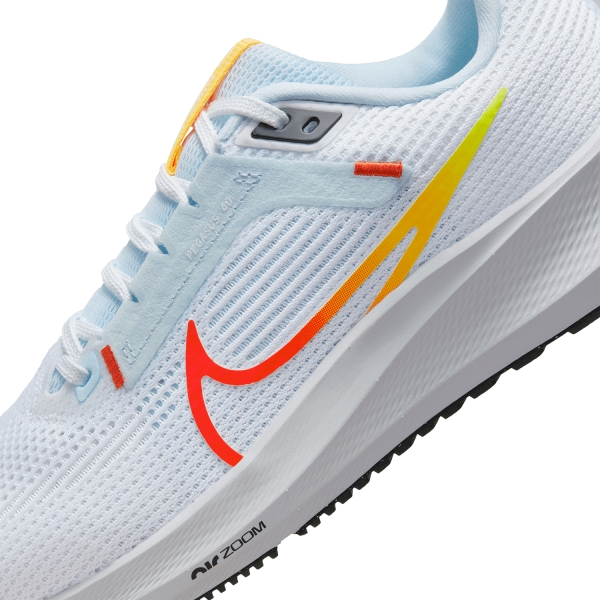Nike Air Zoom Pegasus 40 - White/Picante Red/Blue Tint/Laser Orange
