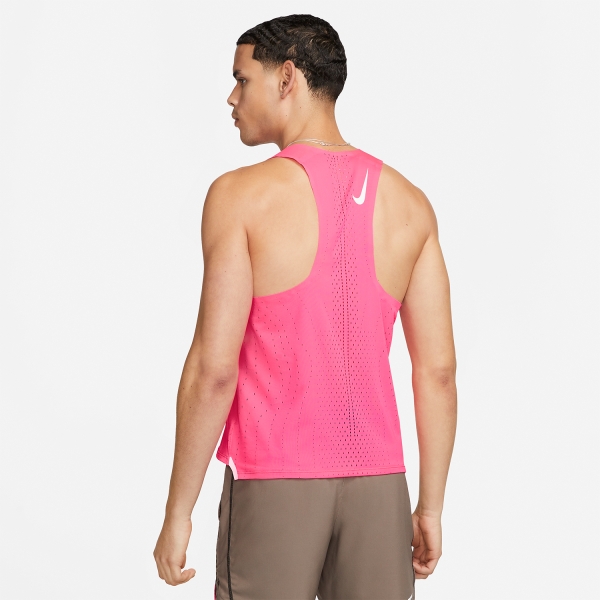 Nike Dri-FIT ADV AeroSwift Men's Running Tank - Hyper Pink/White