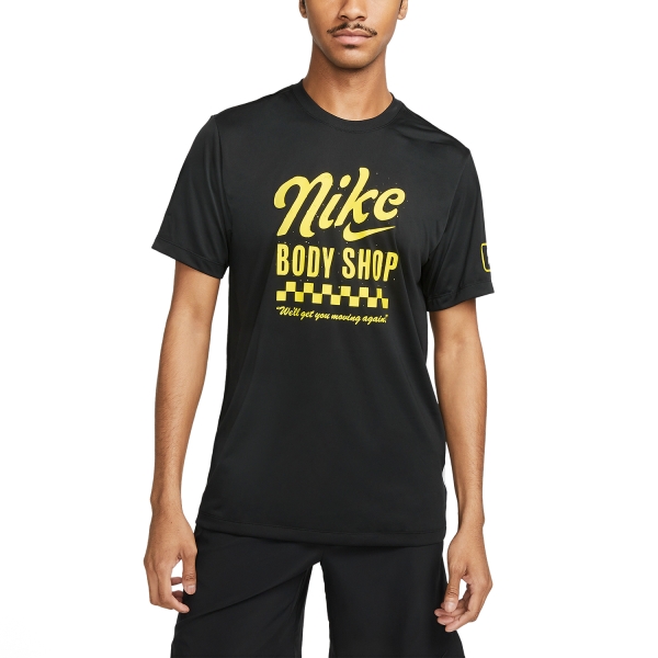 Men's Training T-Shirt Nike Nike DriFIT Body Shop Logo TShirt  Black  Black 