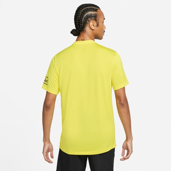Nike Dri-FIT Body Shop Logo Maglietta - Yellow Strike