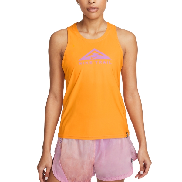 Top Running Mujer Nike DriFIT Logo Top  Sundial/Rush Fuchsia DX1023716
