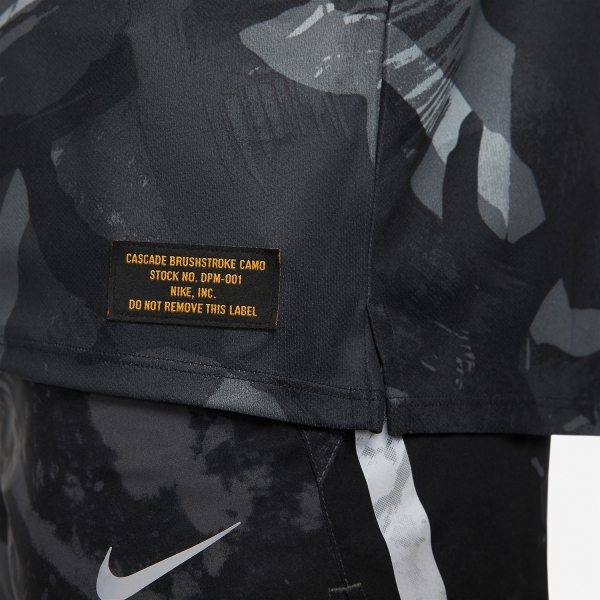 Nike Dri-FIT Miler Camo T-Shirt - Black/Reflective Silver