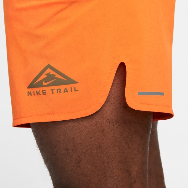 Nike Dri-FIT Second Sunrise 7in Pantaloncini - Bright Mandarin/Monarch/Olive Flack