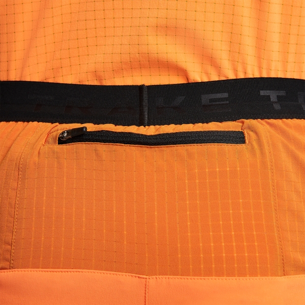 Nike Dri-FIT Second Sunrise 7in Pantaloncini - Bright Mandarin/Monarch/Olive Flack
