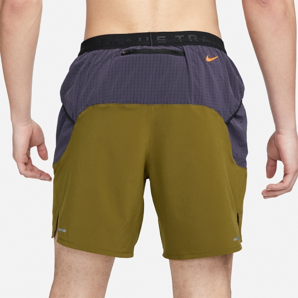 Nike Dri-FIT Second Sunrise 7in Shorts - Olive Flak/Gridiron/Bright Mandarin