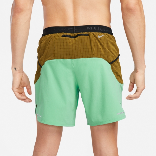 Nike Dri-FIT Second Sunrise 7in Shorts - Spring Green/Olive Flak/White